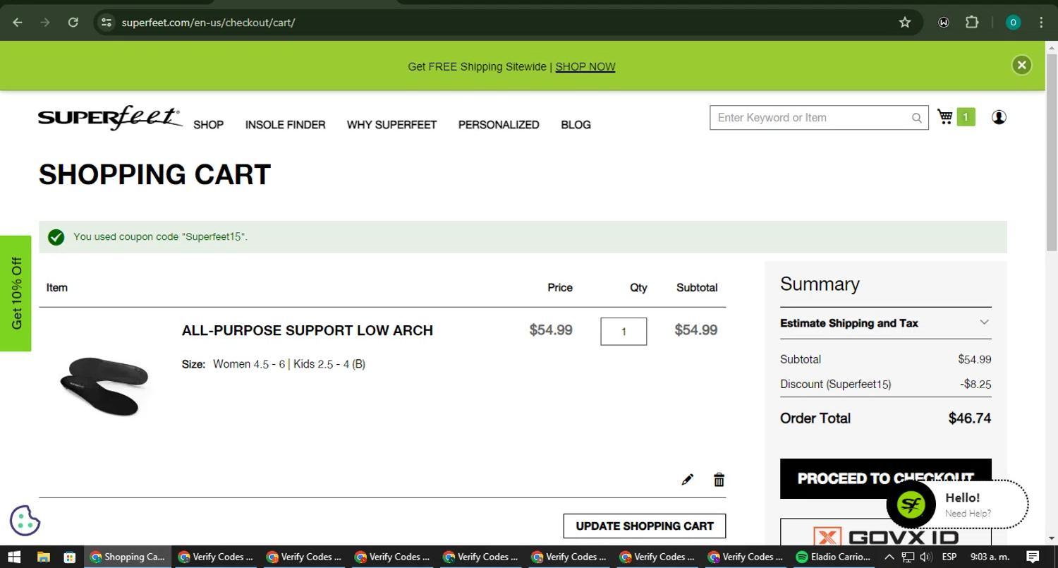 How to apply Superfeet coupon code